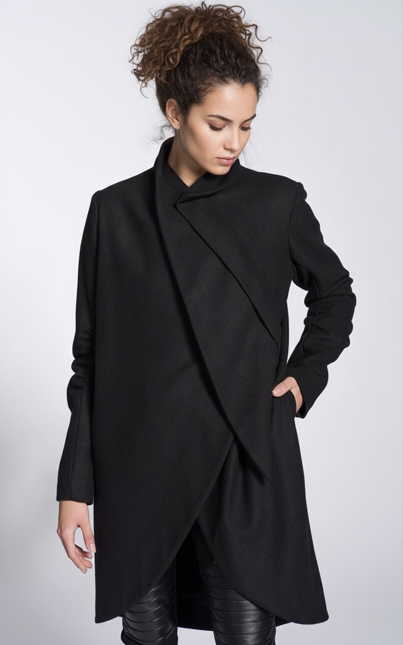 BLACK WOOL COAT