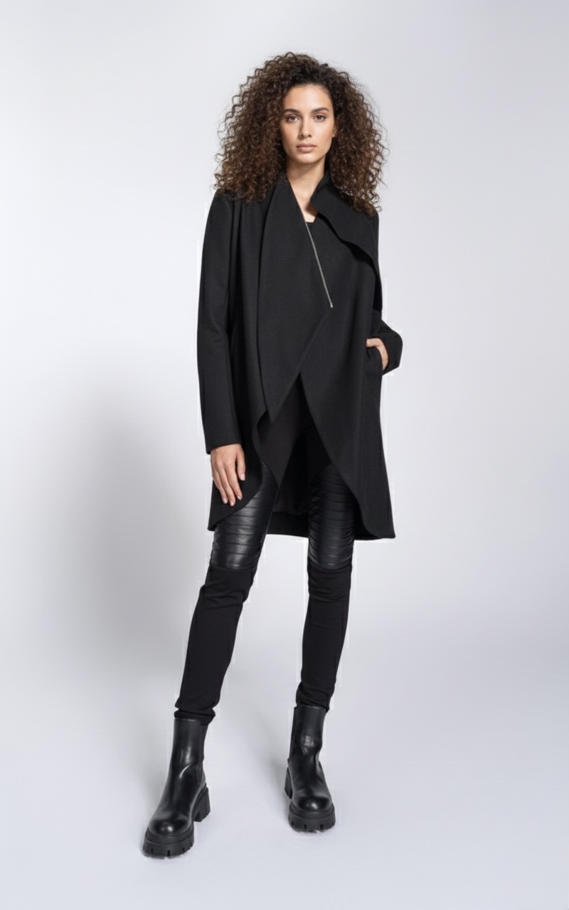 BLACK WOOL COAT