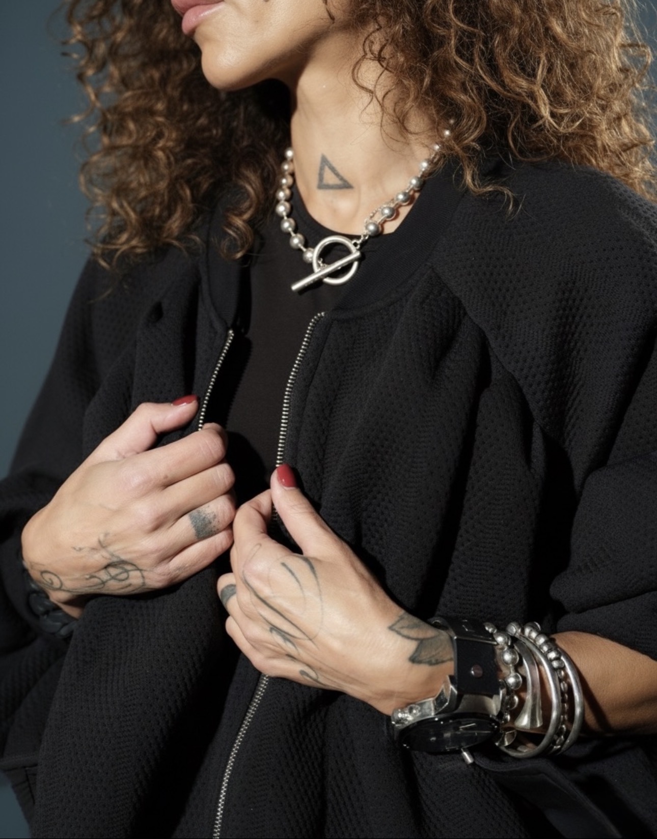 BLACK OVERSIZED WOOL JACKET