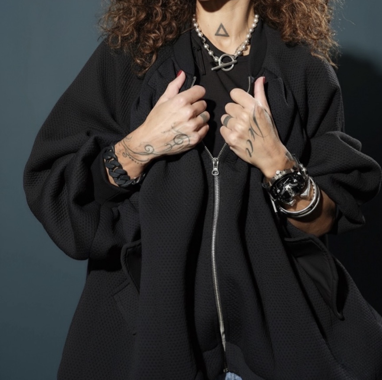 BLACK OVERSIZED WOOL JACKET