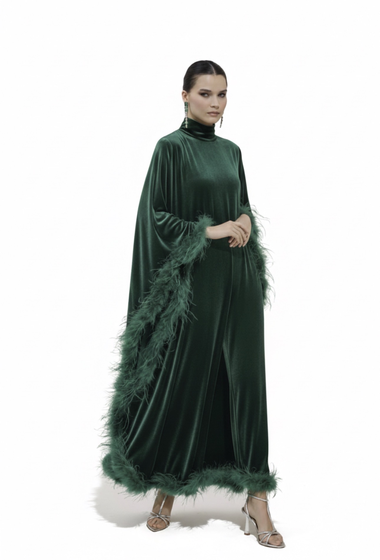 EMERALD FEATHER ABAYA