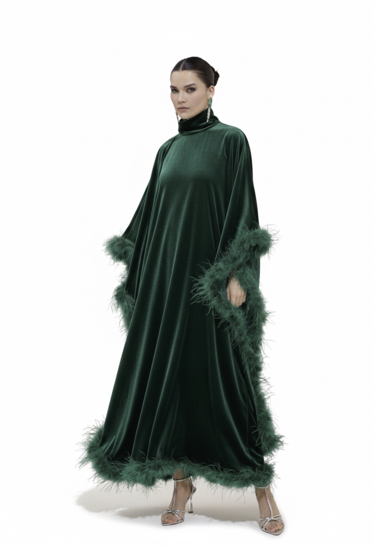 EMERALD FEATHER ABAYA