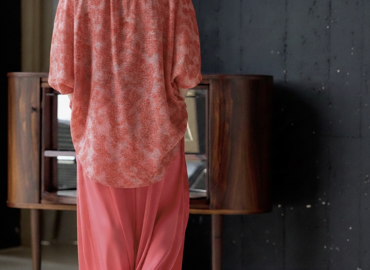 CORAL WIDE-LEG PANTS