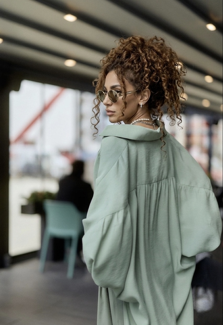 GREEN OVERSIZED SHIRT