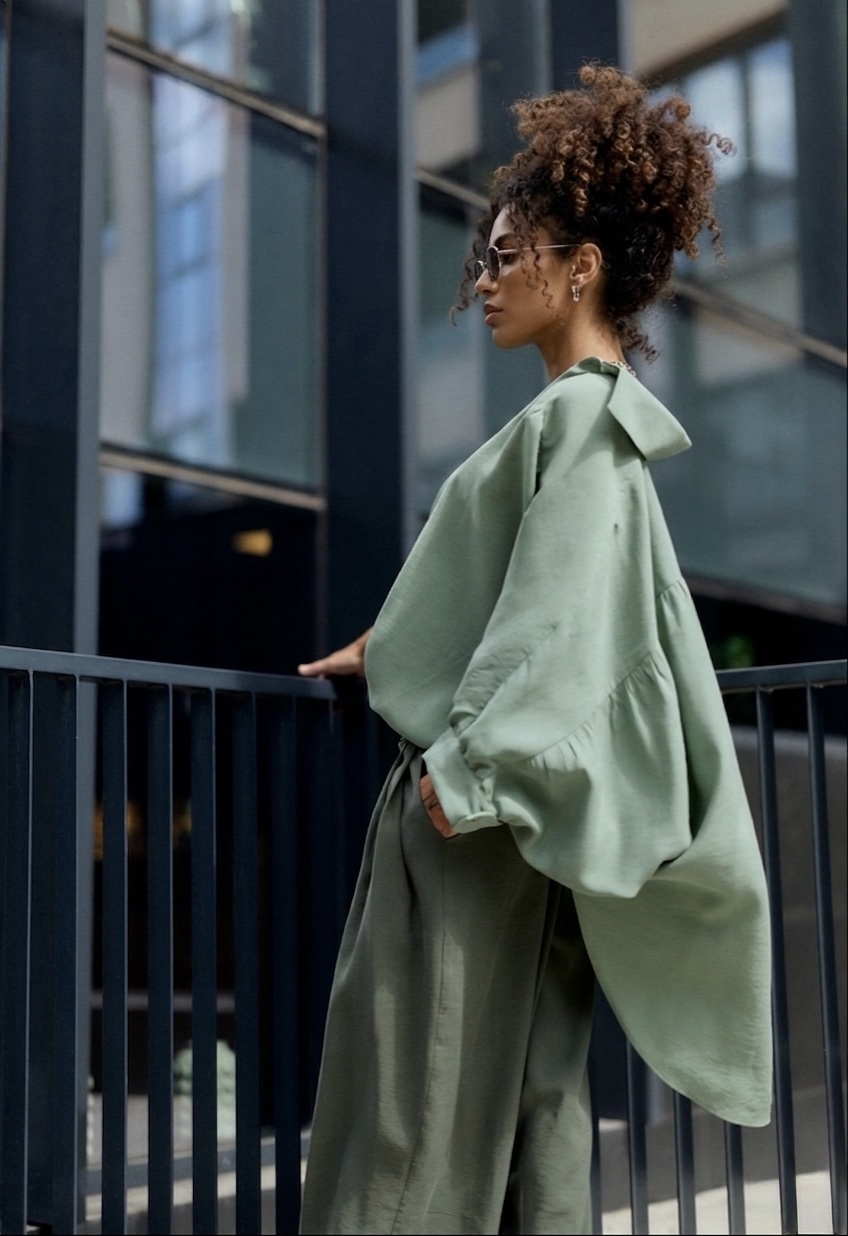 GREEN OVERSIZED SHIRT