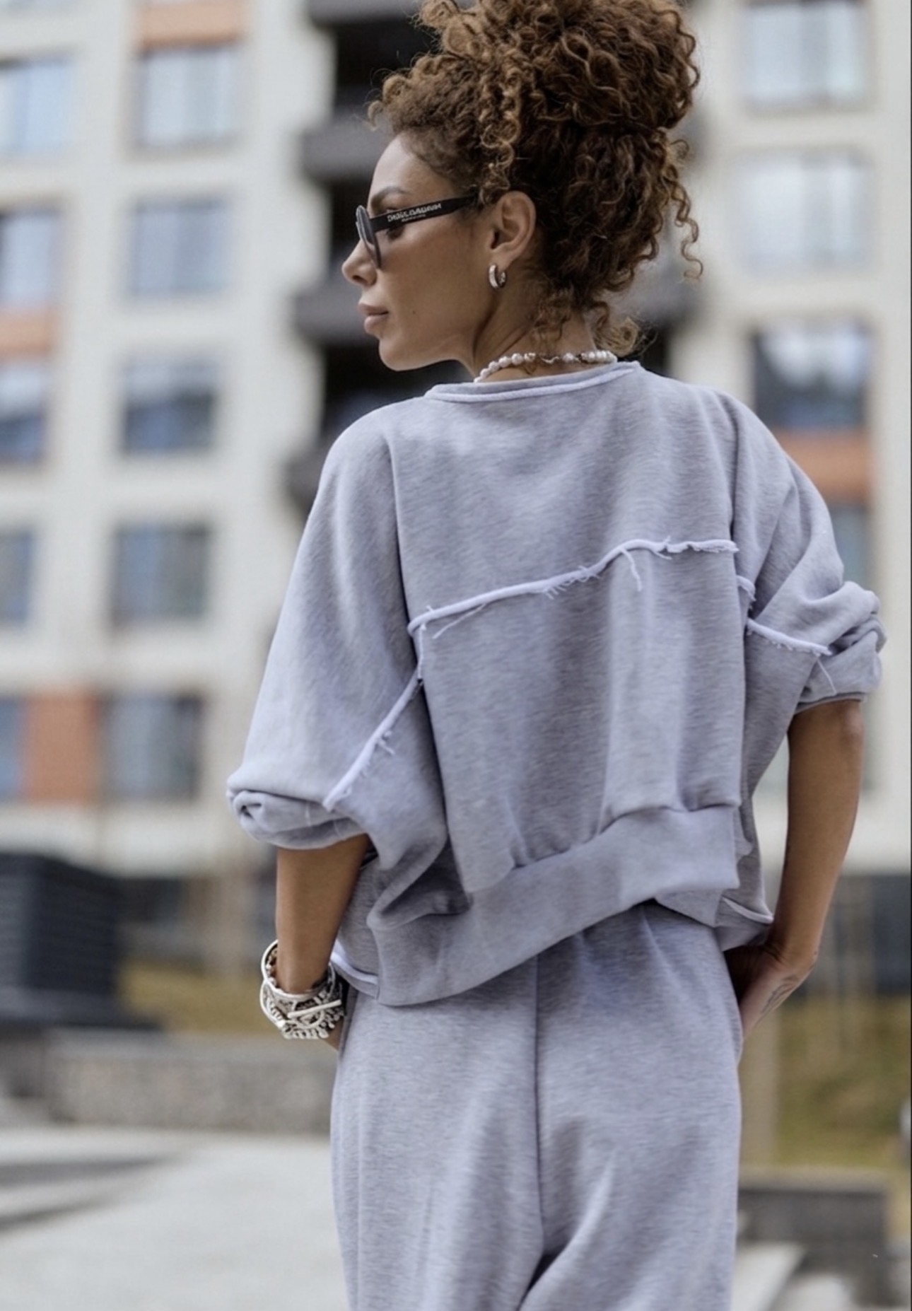 GREY RELAXED LOUNGE SET