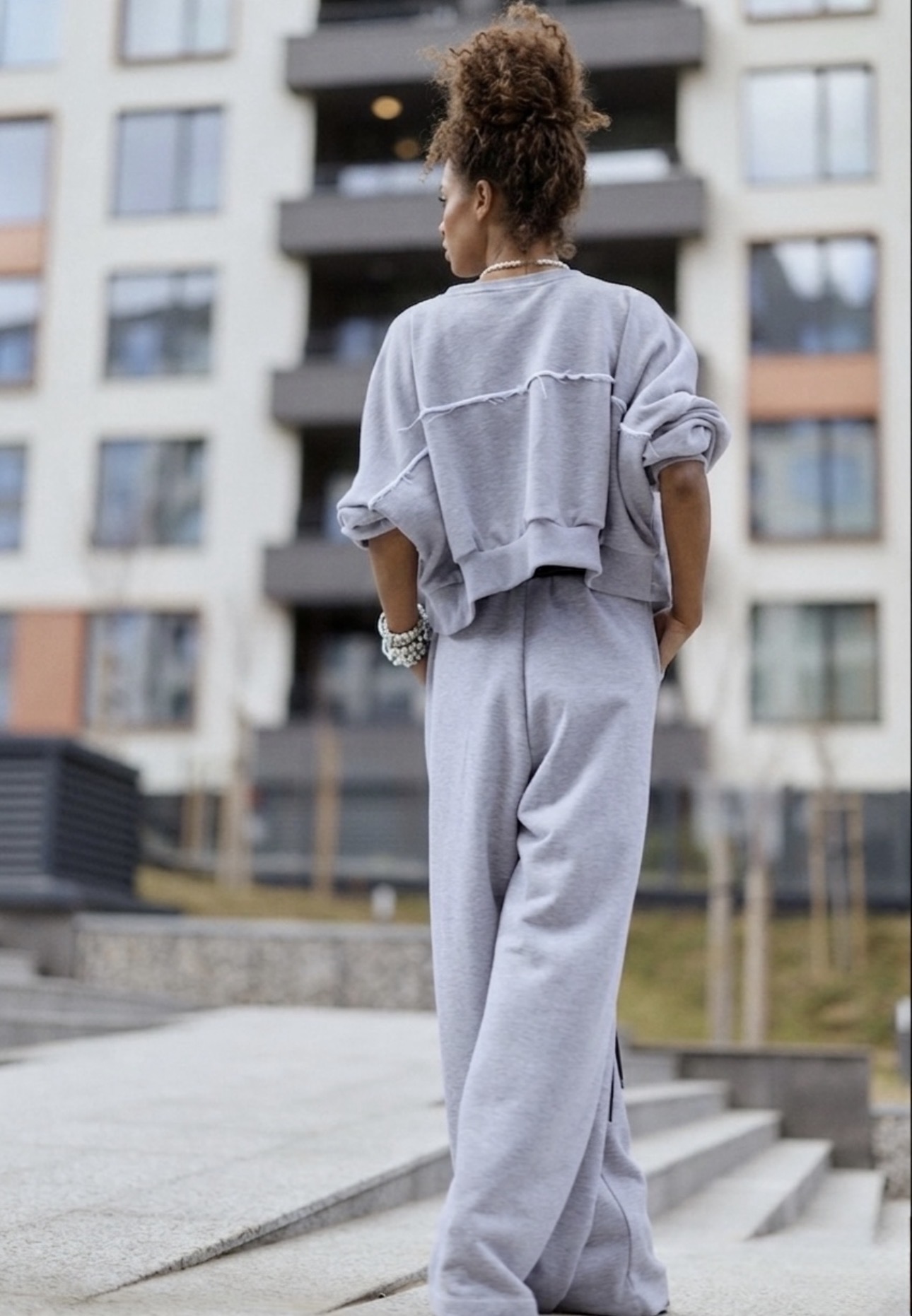 GREY RELAXED LOUNGE SET